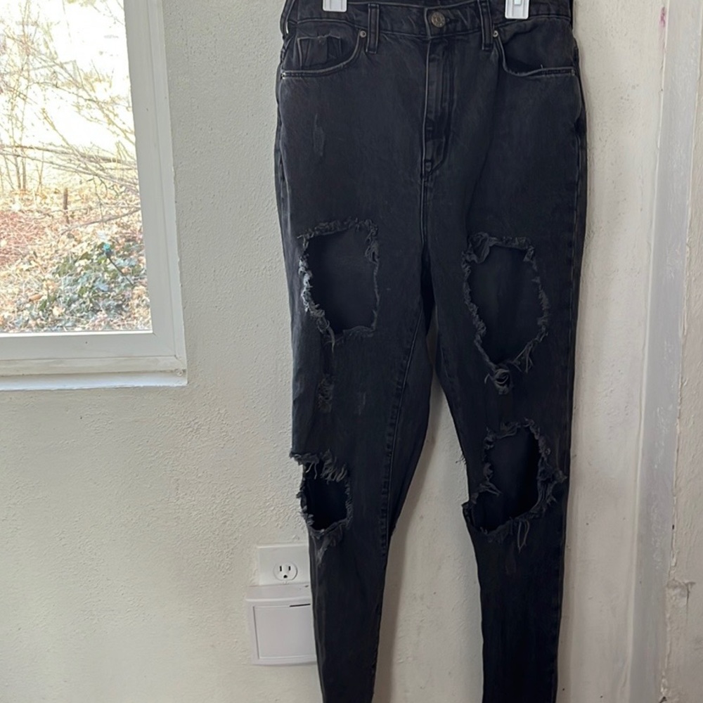 ripped jeans black/grey size 28